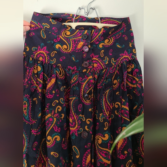 Vintage Rena Rowan Paisley Skirt - Picture 1 of 5